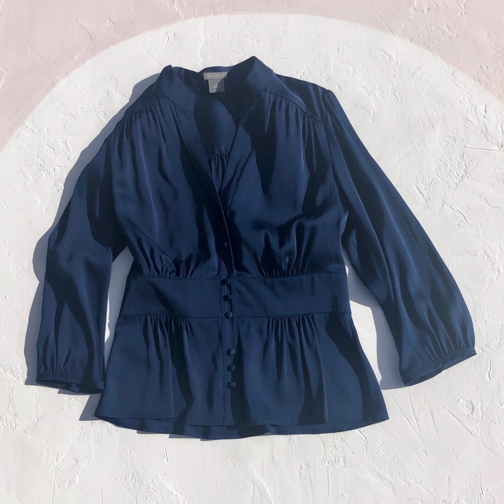 LOFT Silk Teal Blouse